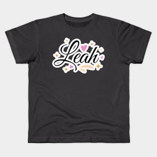 Leah name cute design Kids T-Shirt